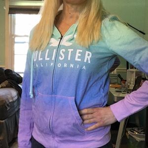 Hollister zip up hoodie Sweatshirt,Size Medium